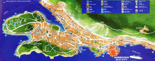 Dubrovnik map